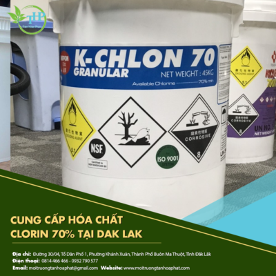 Cung cấp hoá chất clorin 70% tại Dak Lak