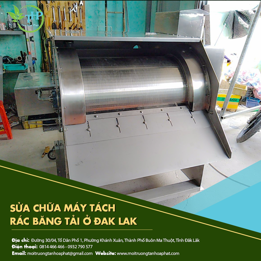 Sửa chữa máy tách rác băng tải ở Dak Lak