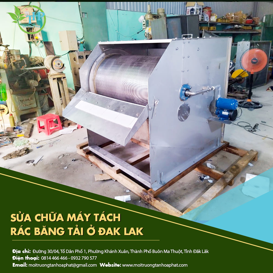 Sửa chữa máy tách rác băng tải ở Dak Lak